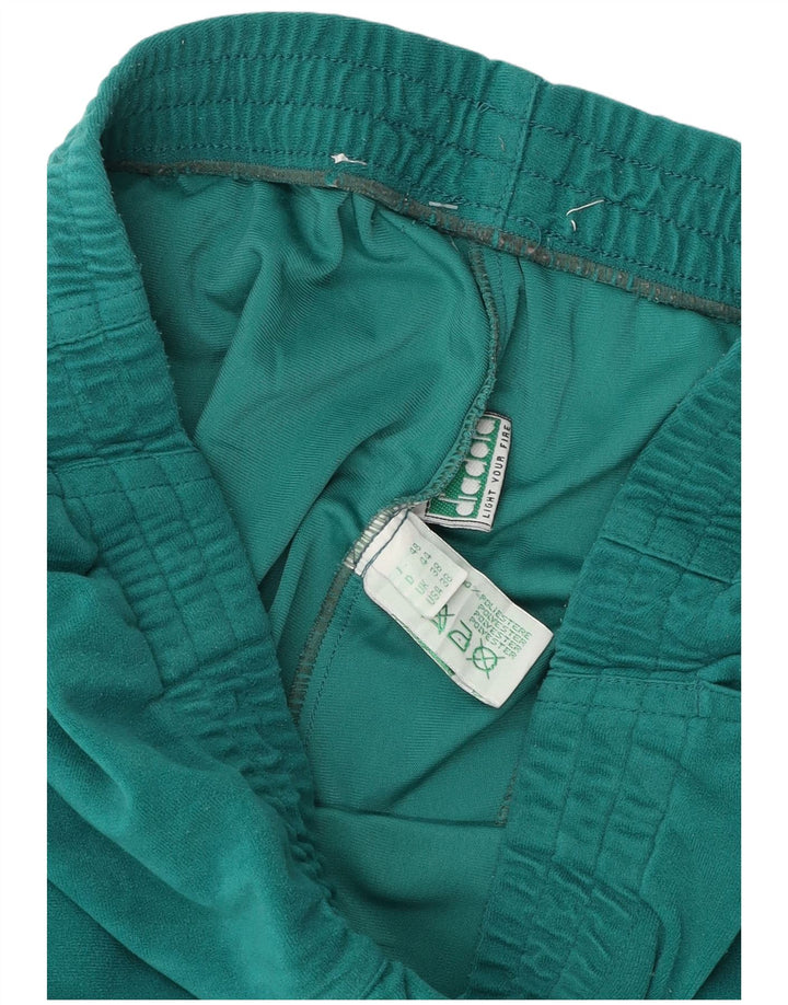 Diadora Pantalon de survêtement en velours pour homme UK 38 Vert moyen Polyester