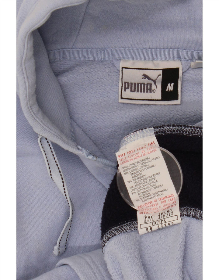 PUMA Pull à capuche graphique pour femme UK 44 Bleu moyen en coton color block