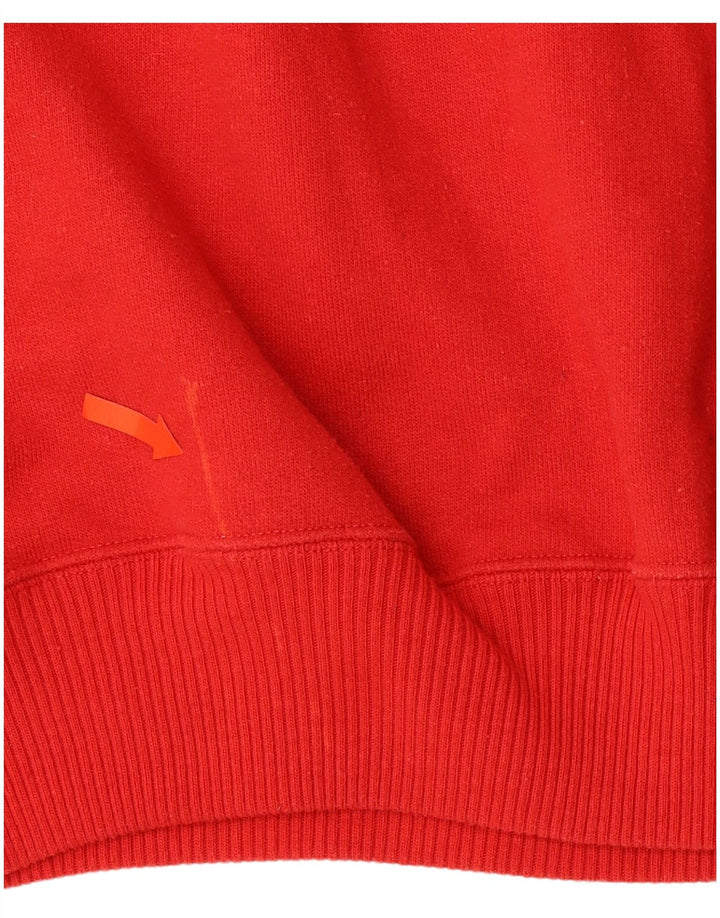 JOY Sweat-shirt à col zippé pour femme UK 10 Petit coton rouge