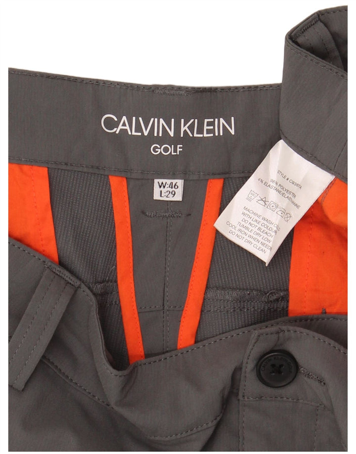 Calvin Klein Pantalon chino droit de golf pour homme W46 L29 Gris Polyester