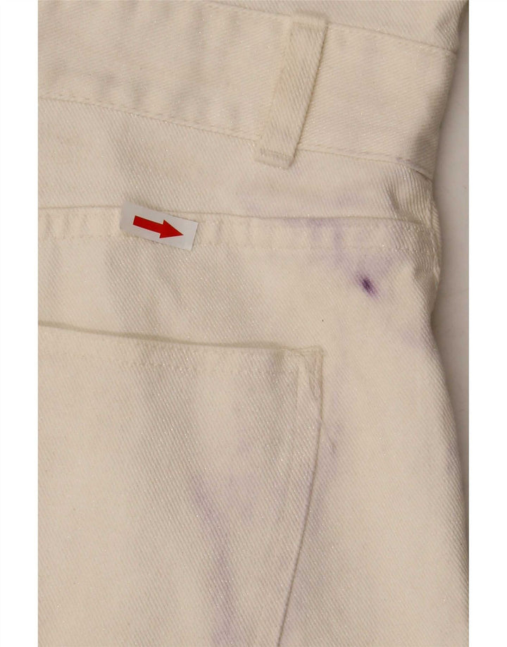 Zara Womens Denim Combishort UK 20 2XL Coton Blanc