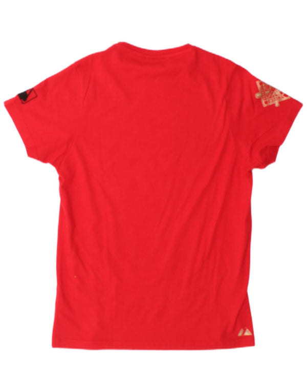 Adidas T-Shirt Graphique New York Yankees Homme Rouge Moyen Coton