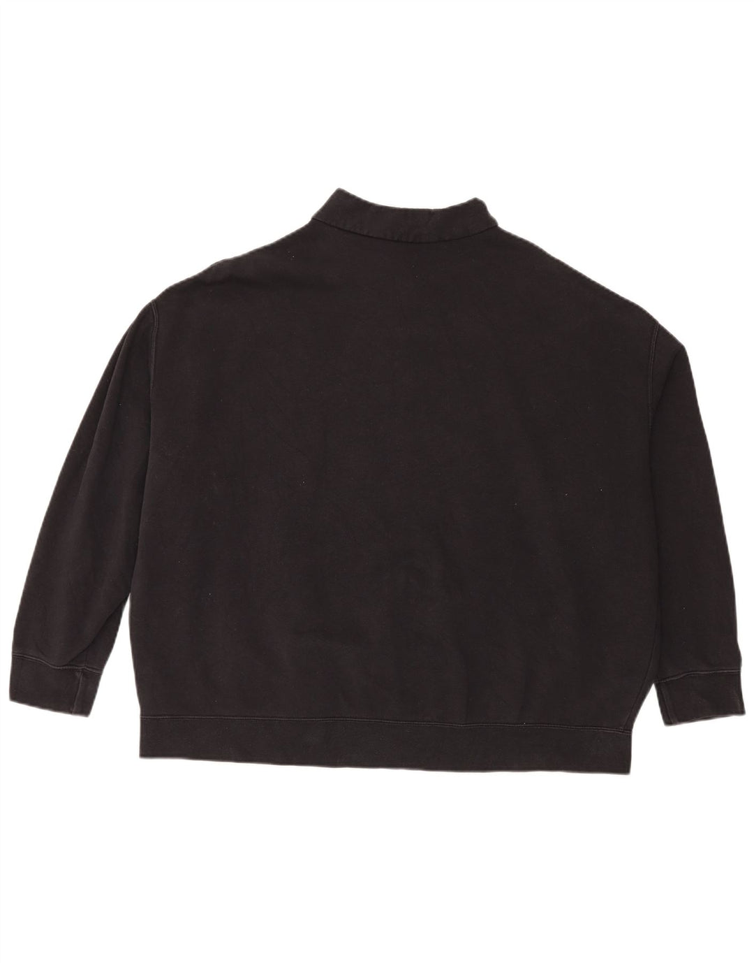 Nike Sweat-shirt surdimensionné à col zippé pour femme UK 16 Grand coton noir