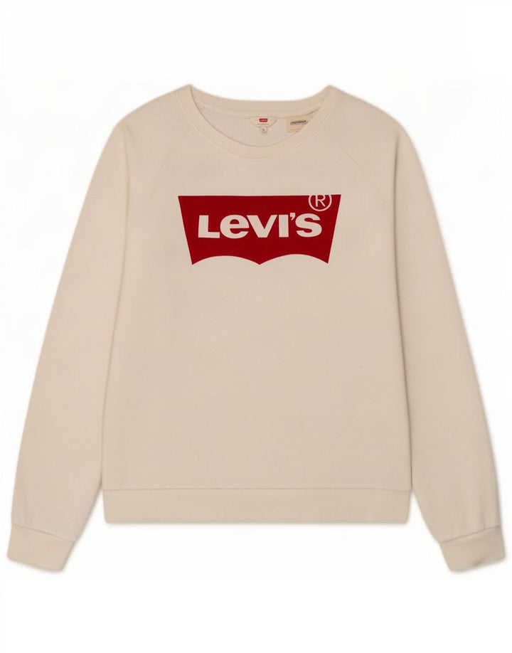 Levi's Sweatshirt Graphic Sweatshirt Homme Blanc Moyen Coton