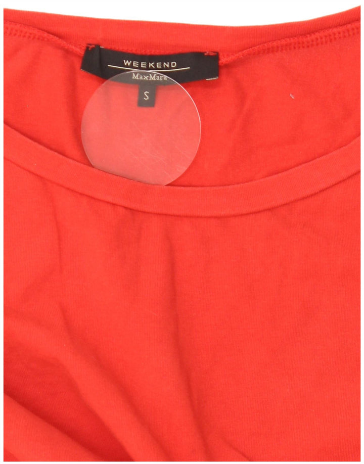 Max Mara Haut de week-end pour femme à manches 3/4 UK 10 Small Rouge