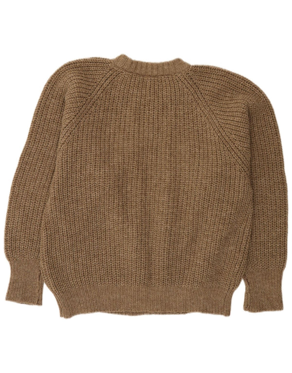 vintage Mens Crew Neck Jumper Pull UK 44/46 XL Laine Brune