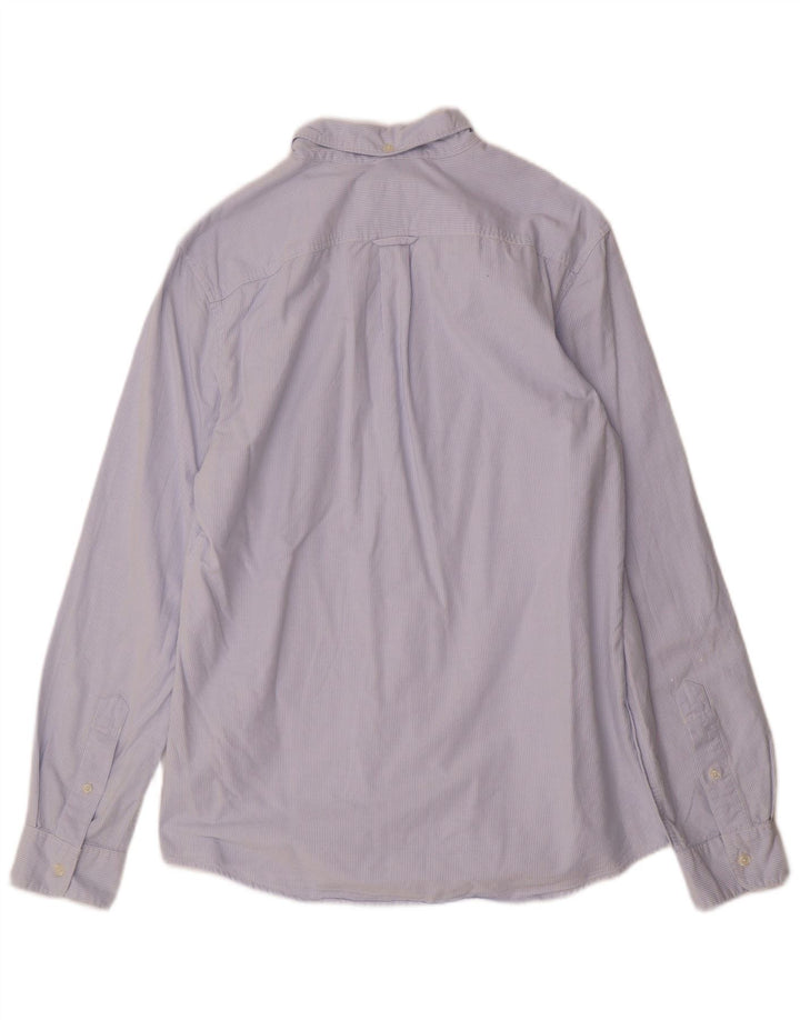 Jack Wills Chemise classique pour homme en coton à fines rayures bleu moyen