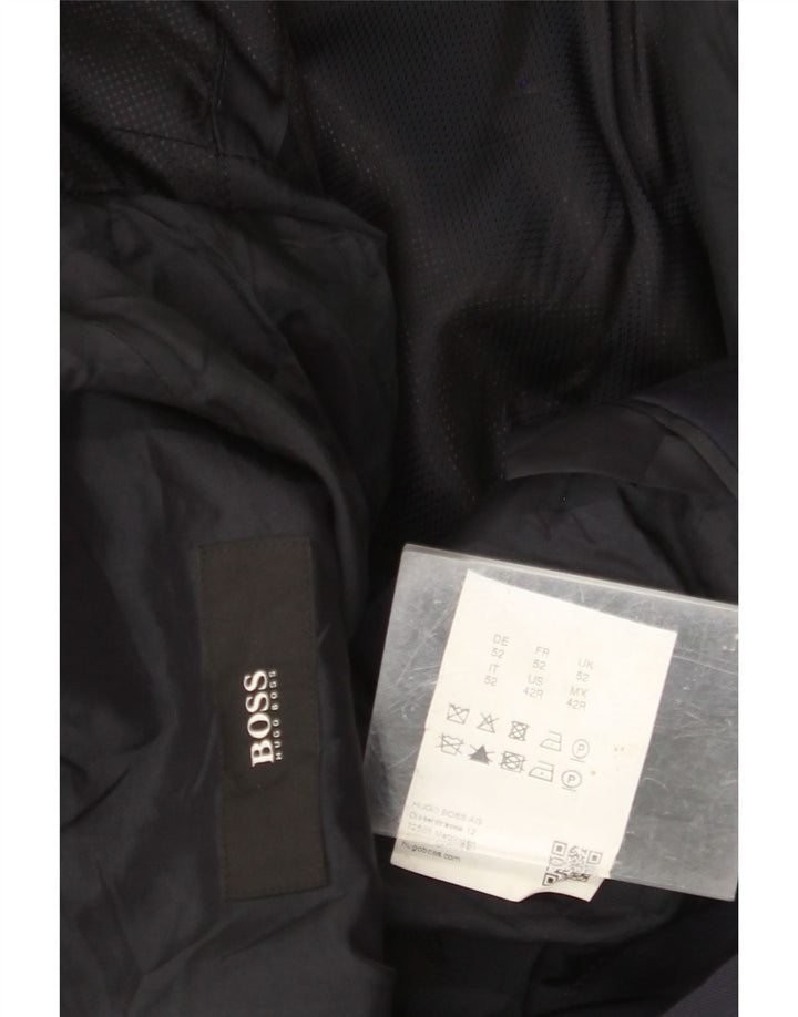 HUGO BOSS Veste Blazer 2 Boutons Homme EU 52 XL Bleu Marine Laine