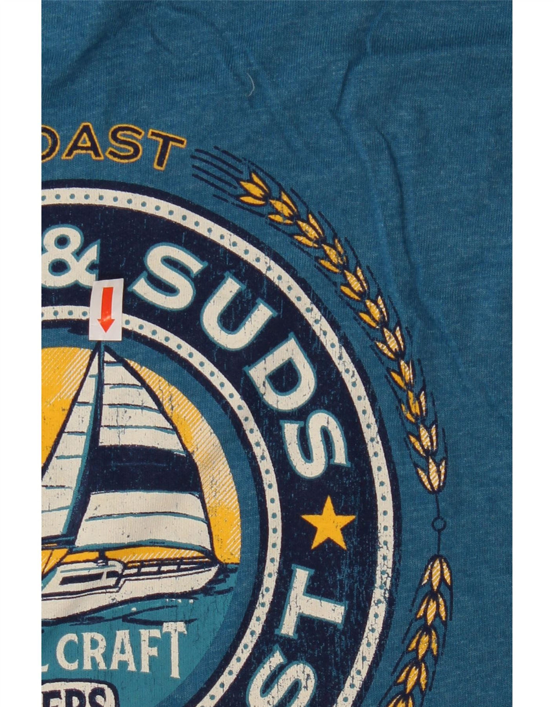 Izod T-Shirt Graphique Eau Salée Homme Grand Bleu Coton