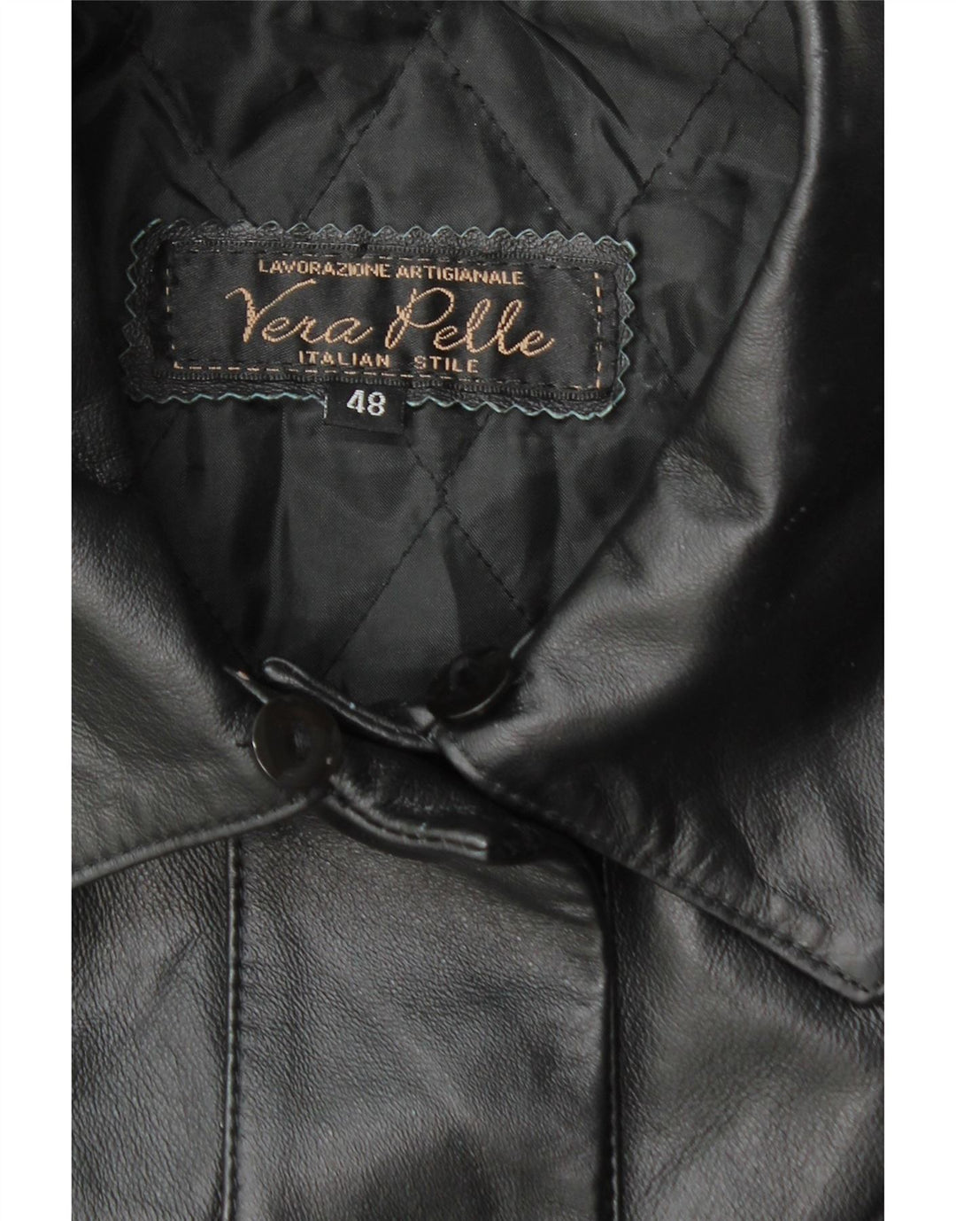 Manteau en cuir femme vintage IT 48 XL Cuir noir