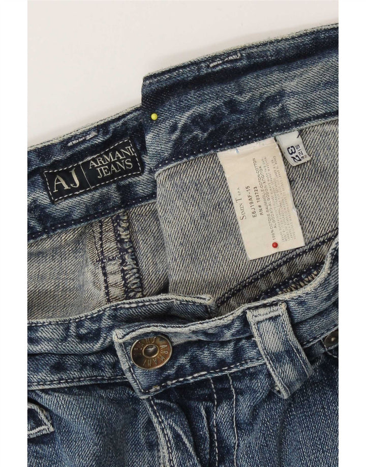 Armani Femme Jean Droit W32 L29 Bleu Coton