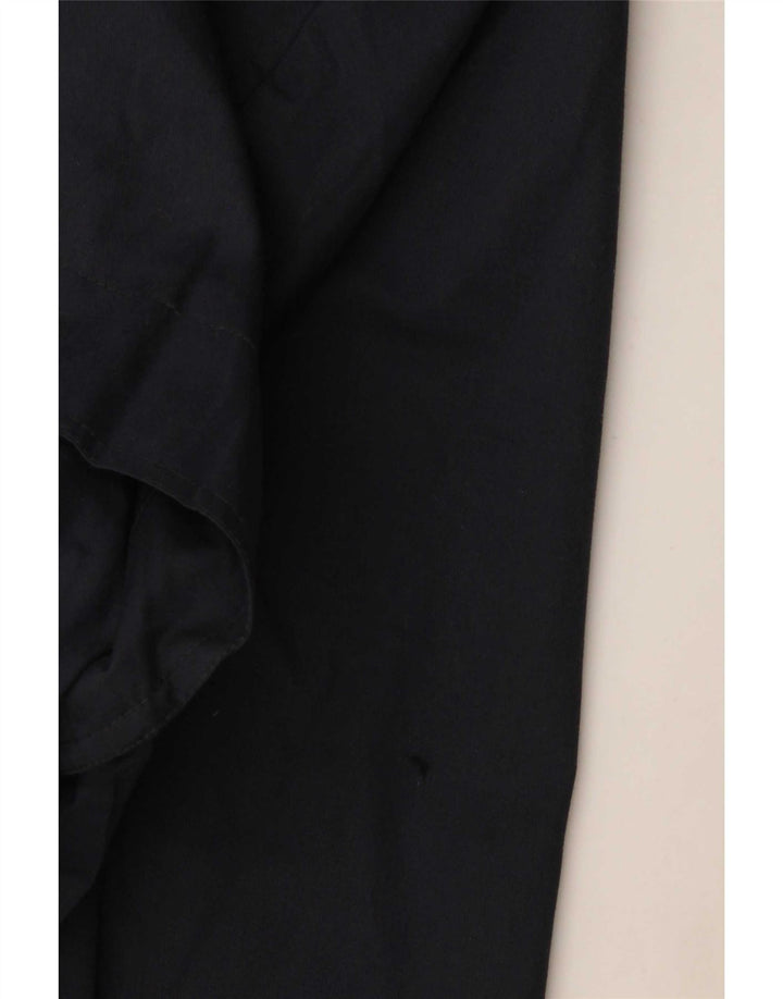 vintage Mens Trench Coat UK 42 XL Bleu Marine Polyester