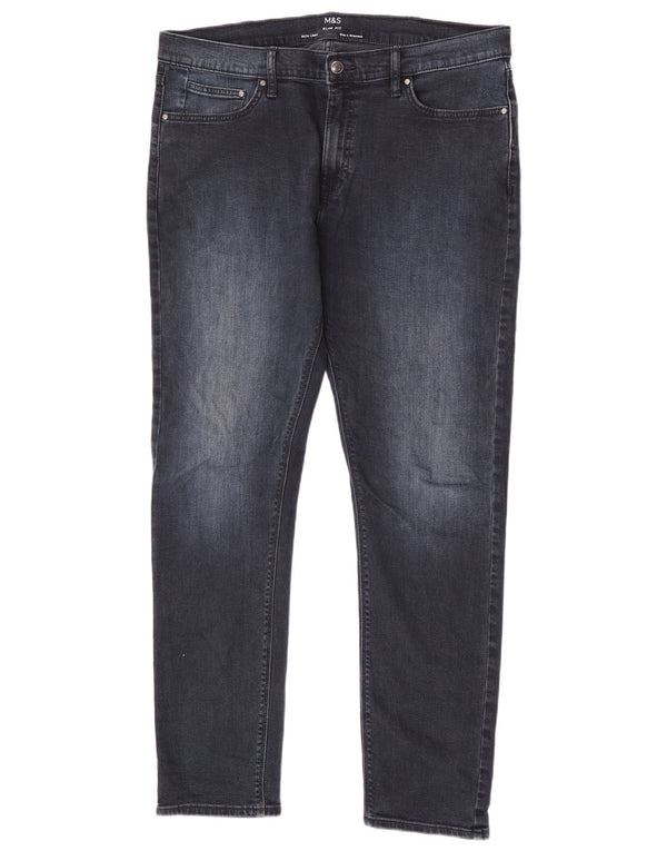 Marks & Spencer Jean Slim Homme W36 L33 Bleu Marine Coton
