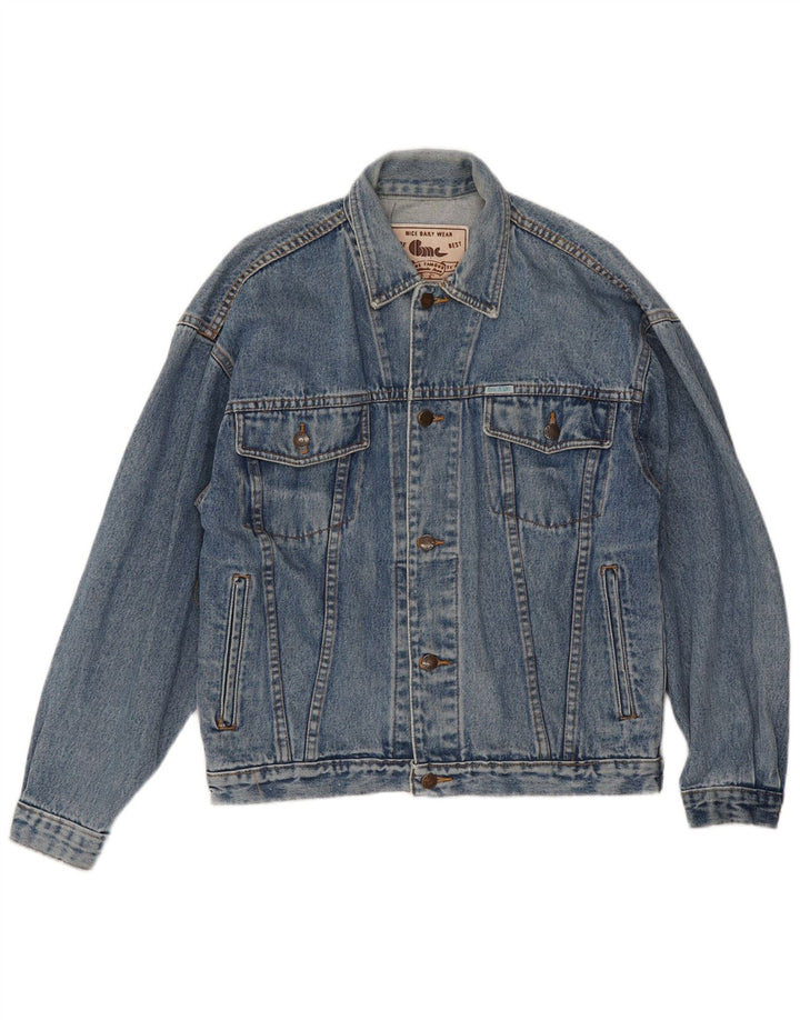 veste en denim homme vintage UK 38 coton bleu moyen