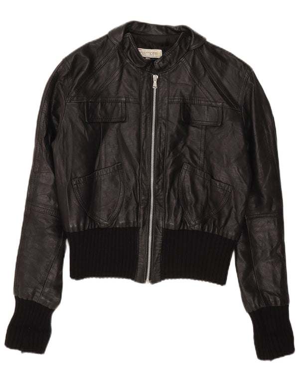 Bata and More Veste en cuir courte pour femme IT 46 Large Noir