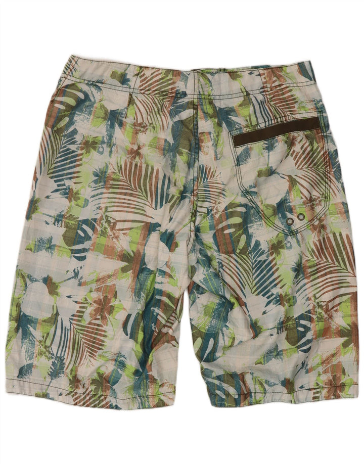 Fat Face Short de bain pour homme en polyester floral multicolore