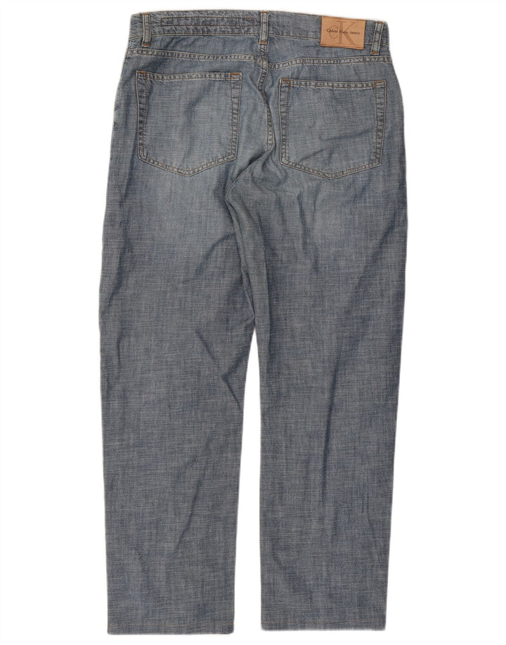 Calvin Klein Jean droit W32 L27 femme en coton bleu