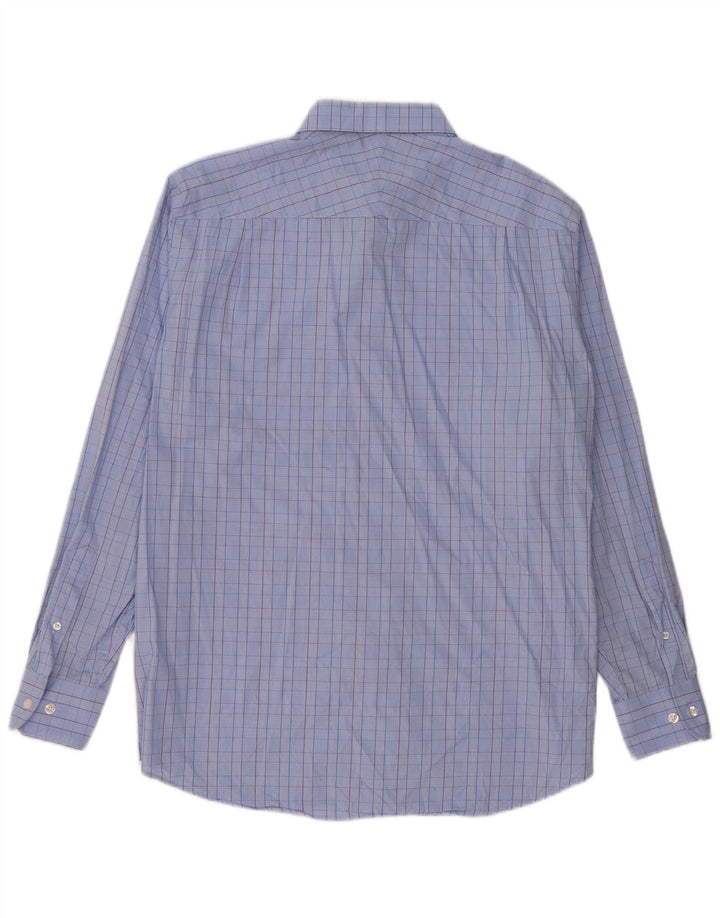 Nautica Chemise Homme Taille 16 1/2 Grand Coton à Carreaux Bleu