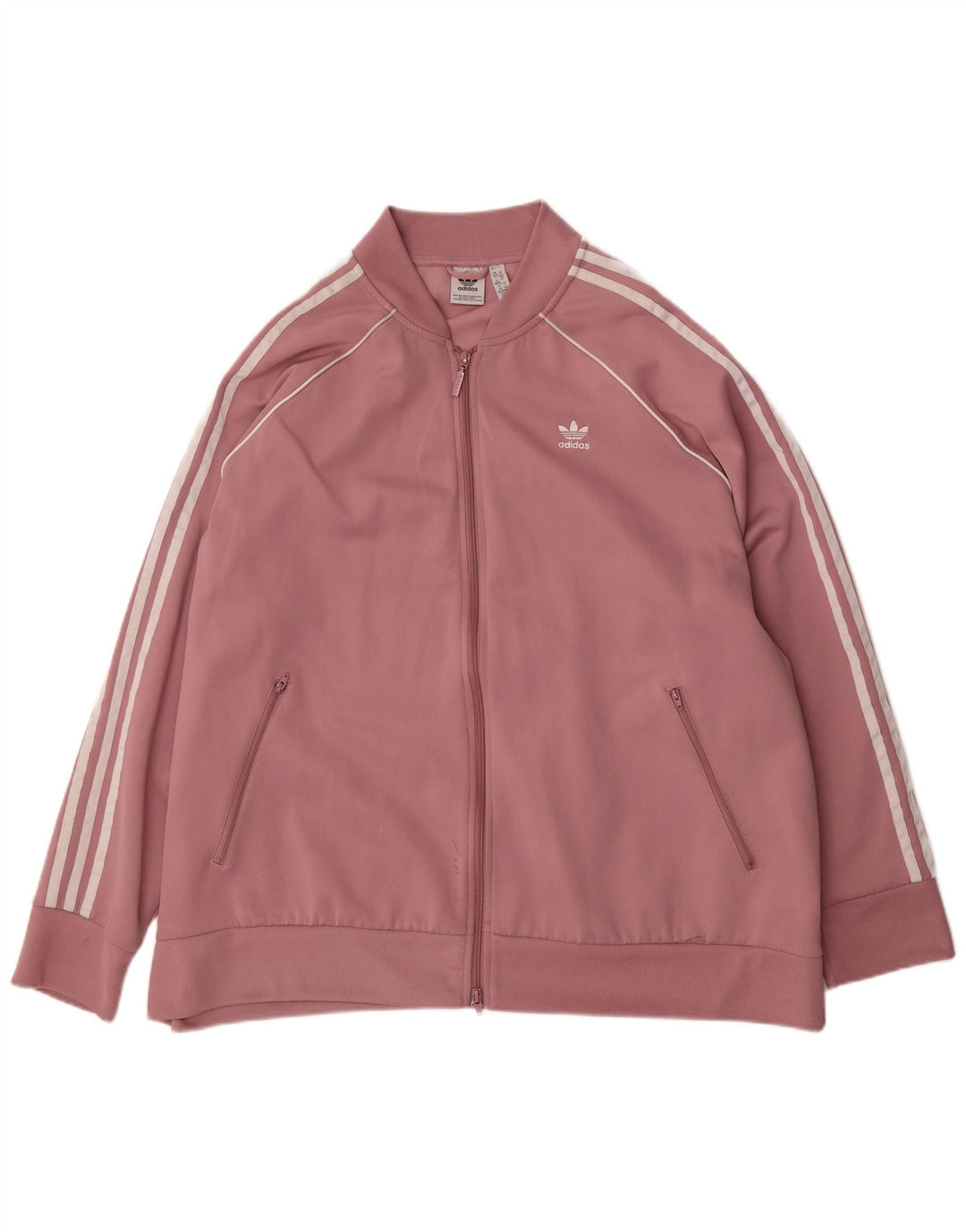 ADIDAS Veste de survêtement surdimensionnée pour femmes UK 32/34 4XL Coton rose