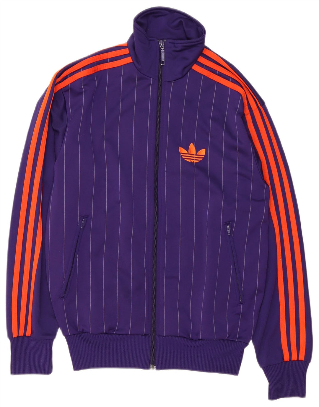 Adidas Veste de survêtement pour homme XS Violet rayé Polyester