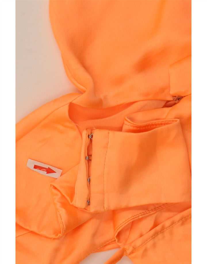 Zara Femme Mini Robe Slip UK 8 Petit Orange Polyester