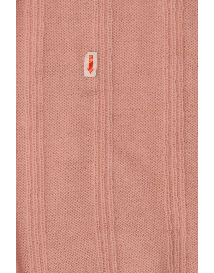 VINTAGE Pull col V femme UK 18 XL Rose