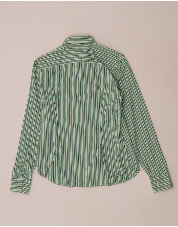 Ralph Lauren Chemise Femme US 8 Coton Rayé Vert Moyen