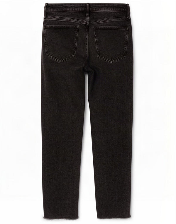 Jean droit femme Zara EU 42 Large W32 L26 Gris Coton