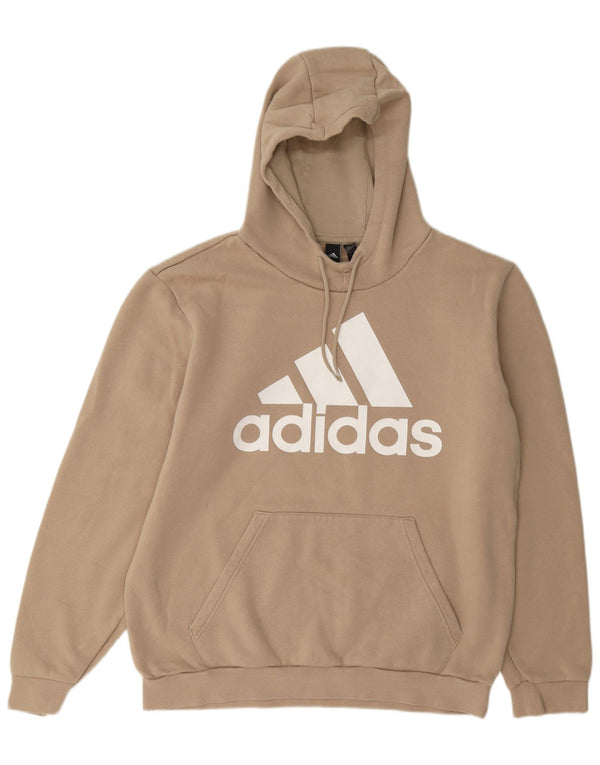 Adidas Pull à capuche graphique pour homme UK 44/46 Grand coton beige