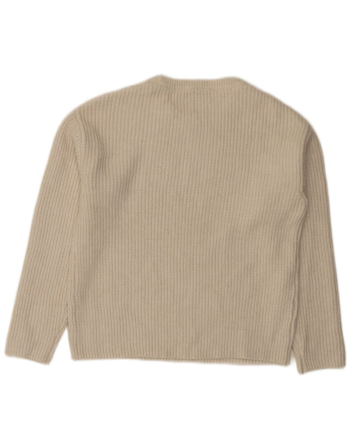 Marks & Spencer Pull à col rond pour homme Petit polyester blanc cassé