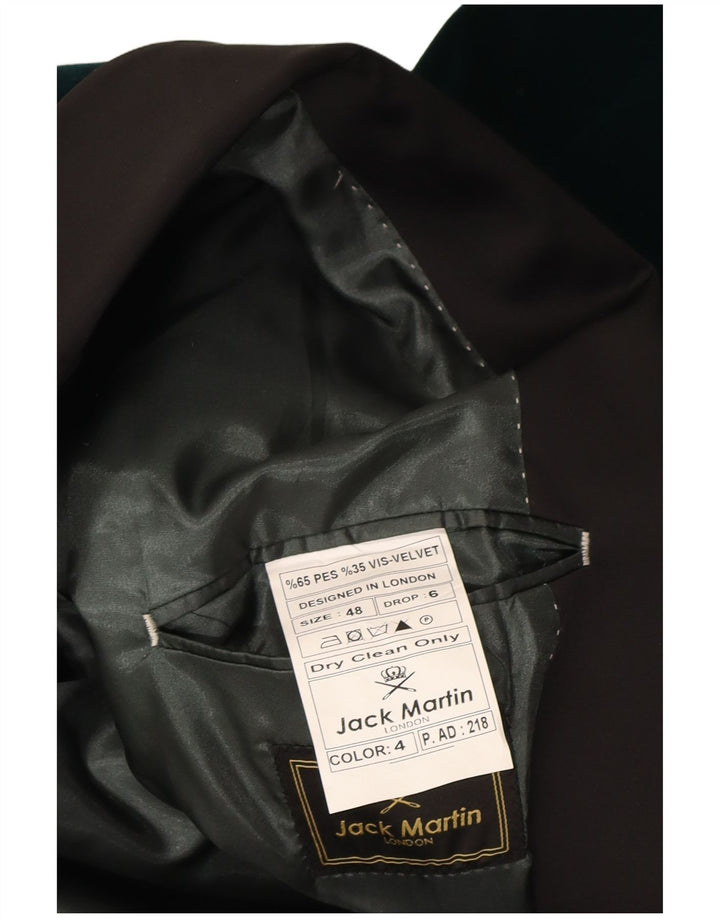 Jack Martin Veste blazer en velours à 1 bouton pour homme IT 48 Vert moyen Polyester