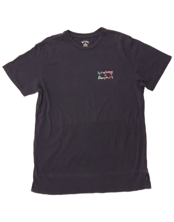 BILLABONG T-Shirt Graphique Homme Top XL Bleu Marine Coton