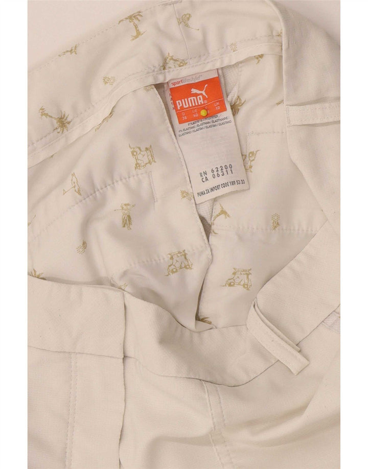 Puma Pantalon chino slim pour femme UK 10 Small W32 L28 Blanc Polyester