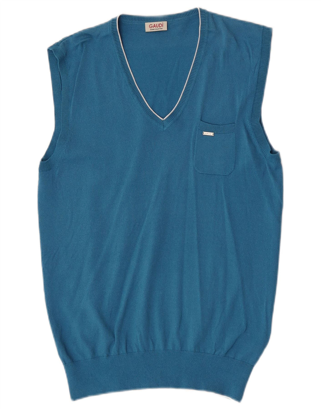 Gaudi Homme Débardeur Gilet Bleu Moyen Viscose
