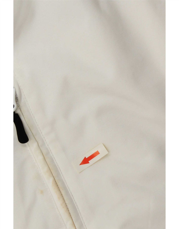 Adidas Veste bomber rembourrée à capuche pour homme UK 38 Medium Blanc Nylon