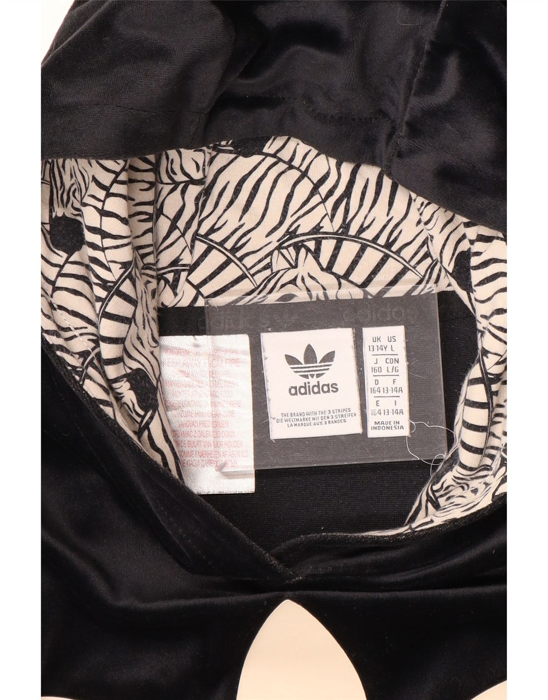 ADIDAS Pull à capuche graphique en velours pour fille 13-14 ans Noir