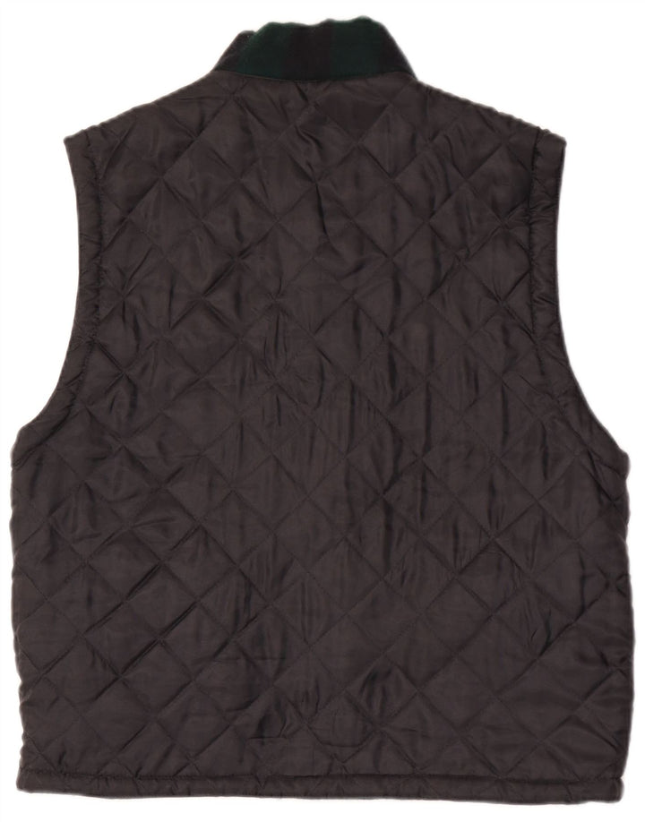 gilet matelassé vintage pour hommes UK 38 Moyen Noir