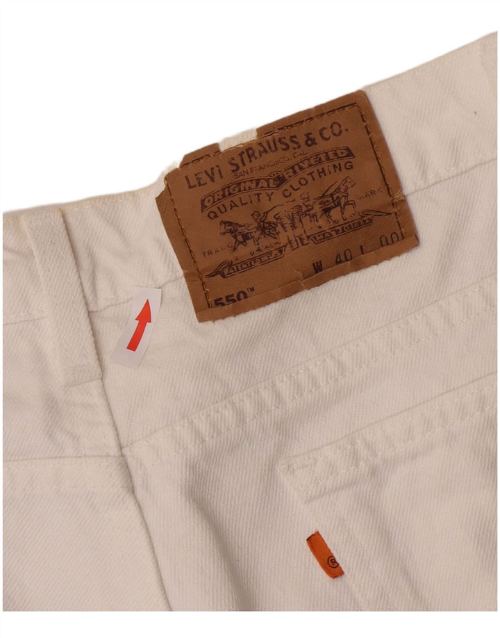Levi's Short en Jean 550 W40 XL Homme Blanc Coton