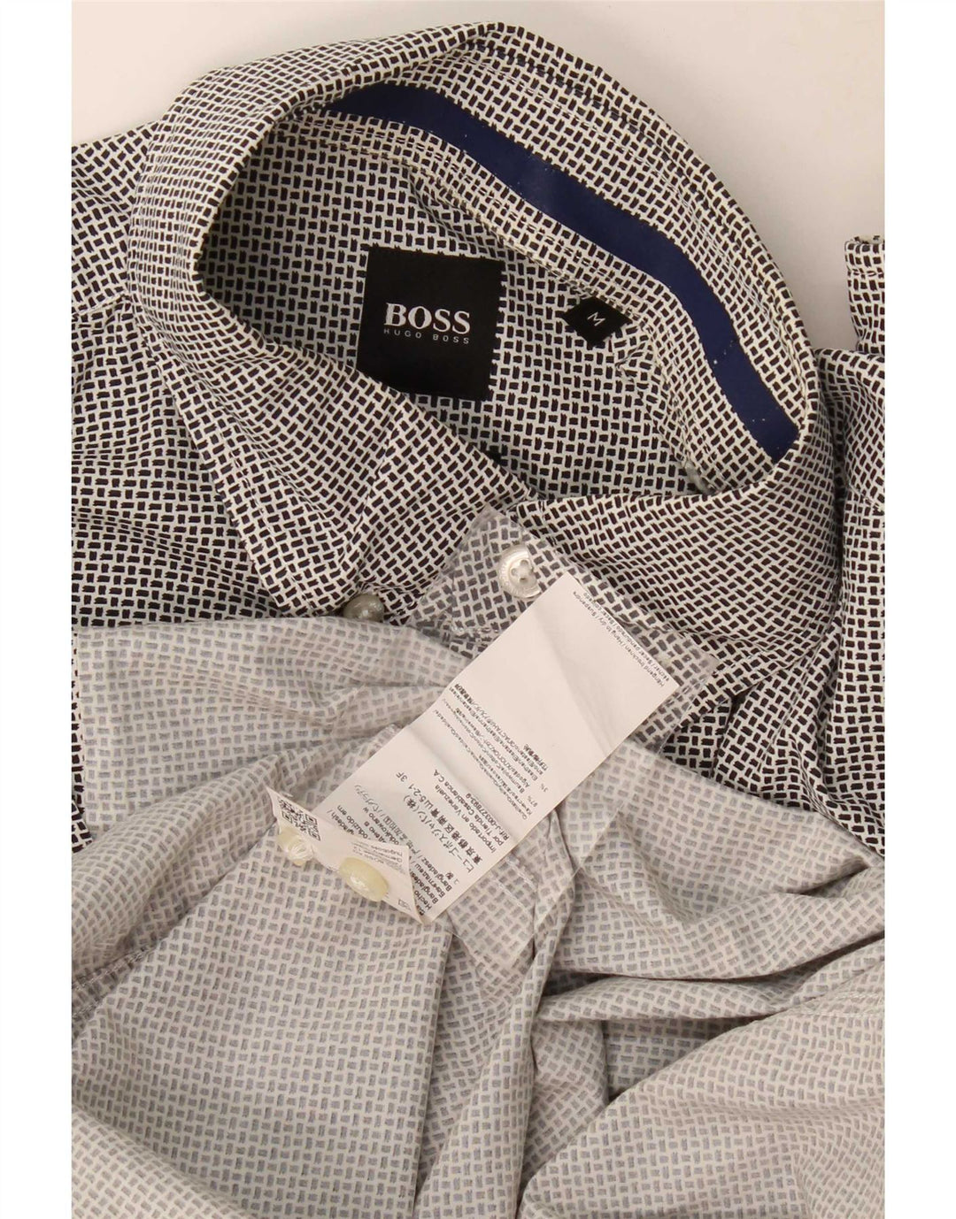 Hugo Boss Chemise Regular Fit Coton géométrique noir moyen