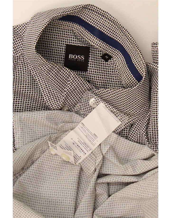 Hugo Boss Chemise Regular Fit Coton géométrique noir moyen