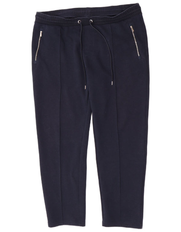 Marks & Spencer Pantalon de survêtement autographe pour femme UK 18 XL Bleu marine