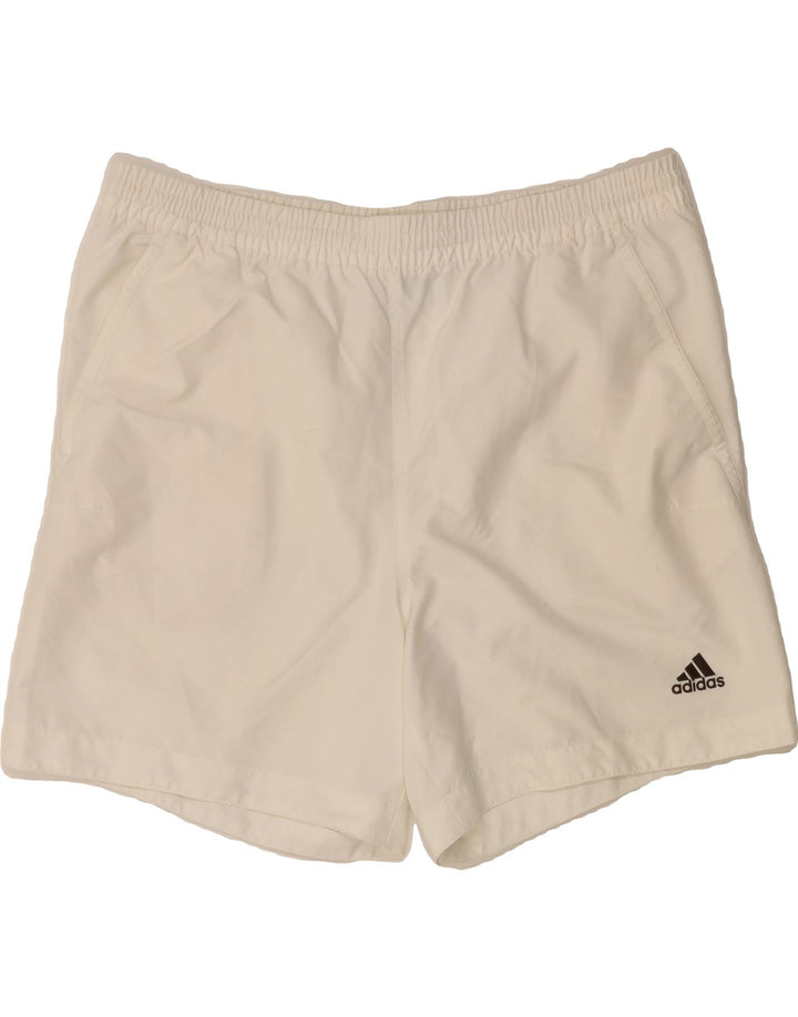 ADIDAS Mens Sport Shorts Large  White Polyester Vintage Adidas and Second-Hand Adidas from Messina Hembry 