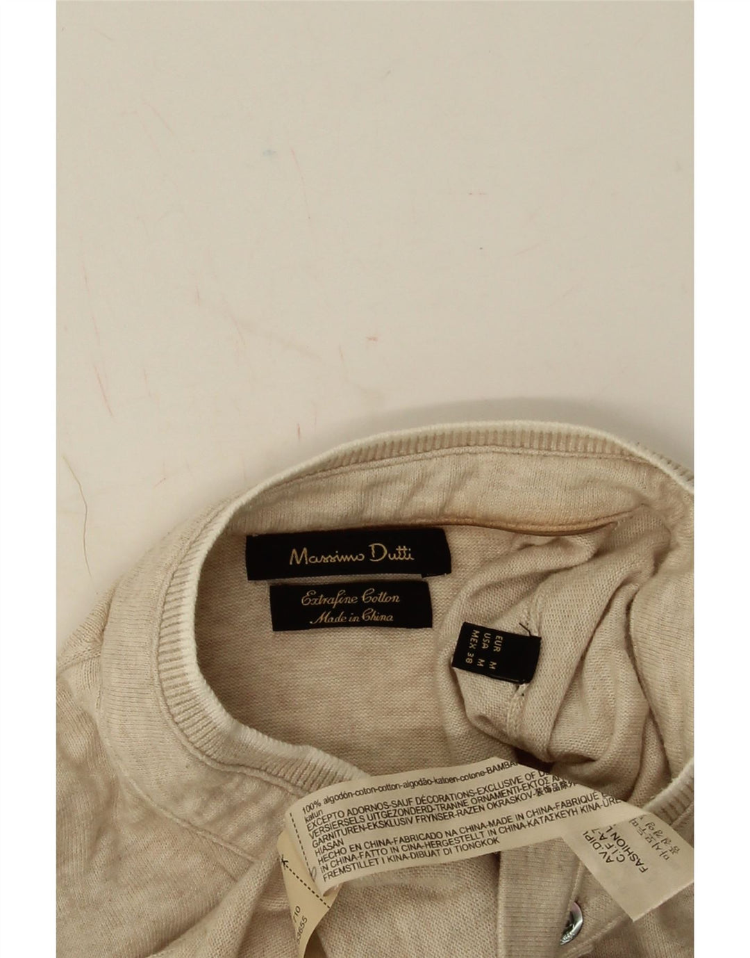 MASSIMO DUTTI Polo Homme Coton Beige Moyen