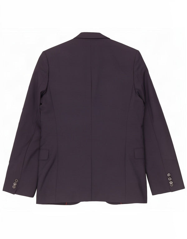 Hugo Boss Veste blazer à 2 boutons pour homme US 36 Petite laine vierge bleu marine