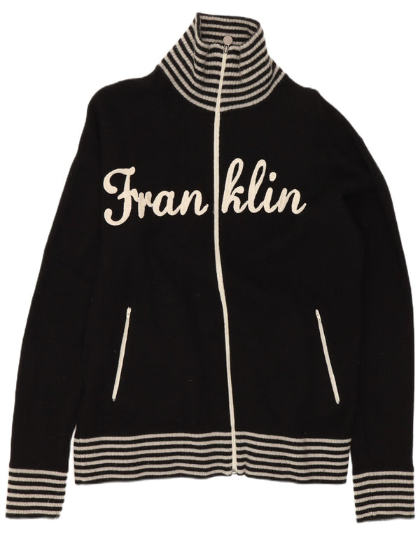 Franklin & Marshall Cardigan graphique pour homme en laine rayée noire