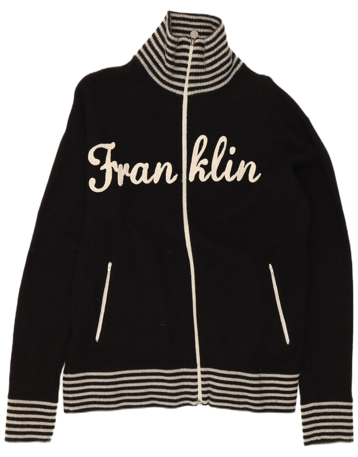 Franklin & Marshall Cardigan graphique pour homme en laine rayée noire