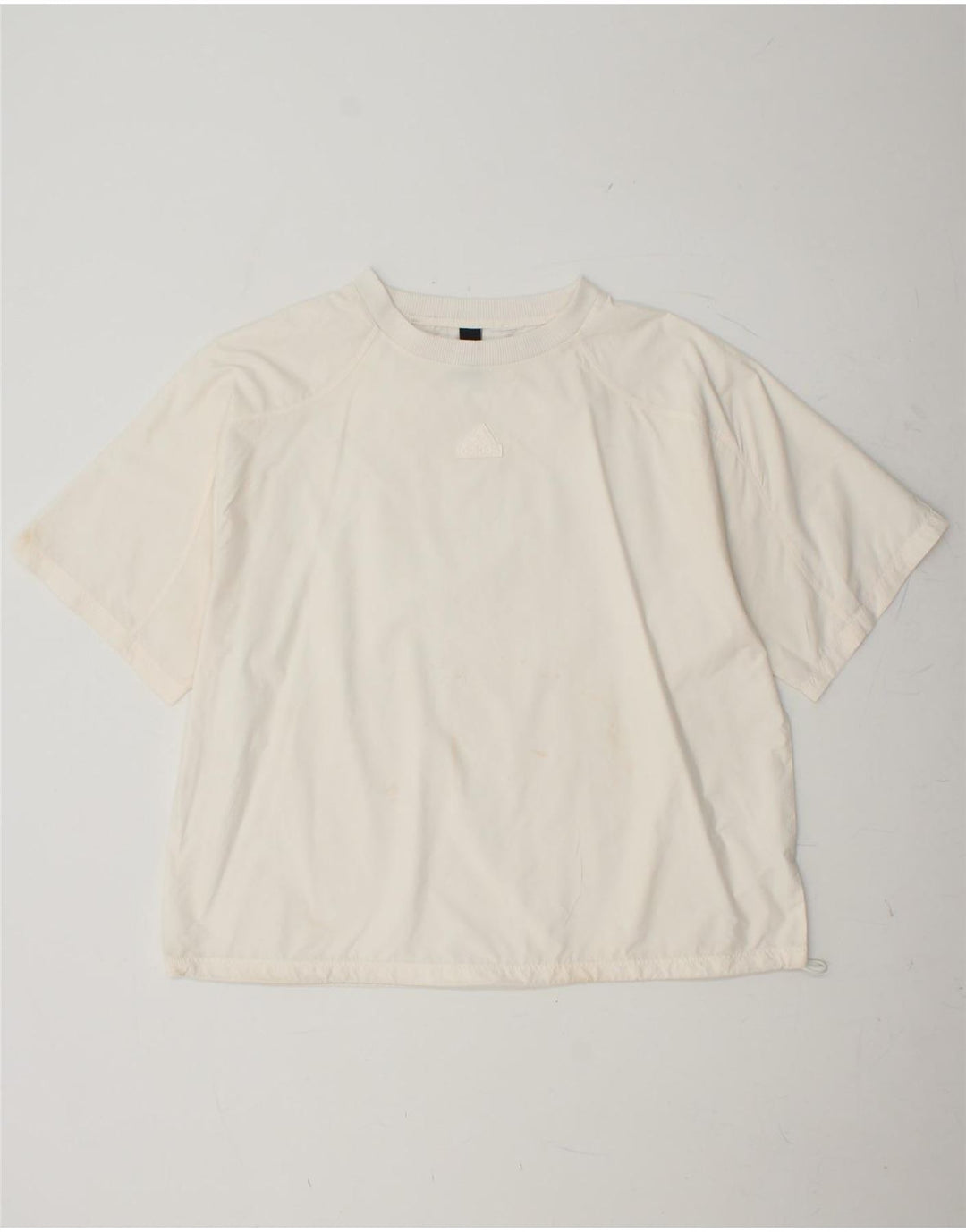 ADIDAS T-Shirt Femme UK 18 XL Blanc Cassé