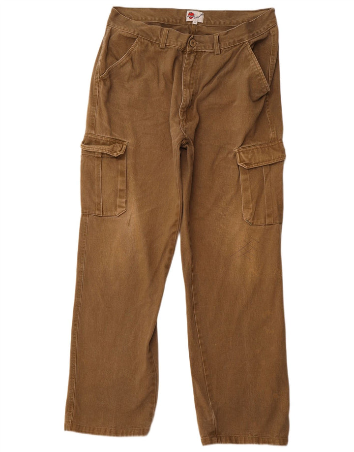 VINTAGE Pantalon cargo droit homme EU 52 XL W36 L30 Coton kaki