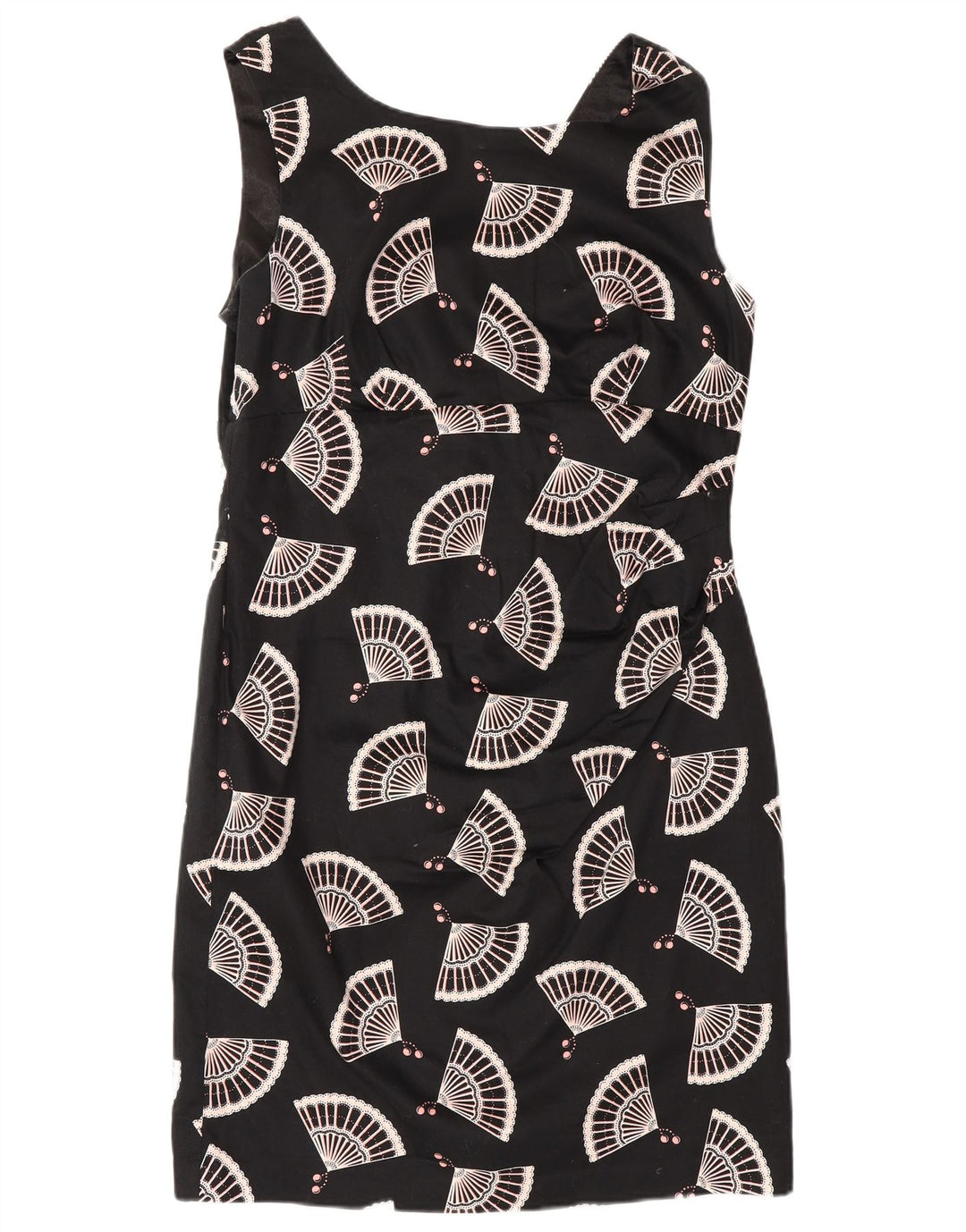 Oasis Robe fourreau sans manches à motif abstrait pour femme UK 16 Large Noir