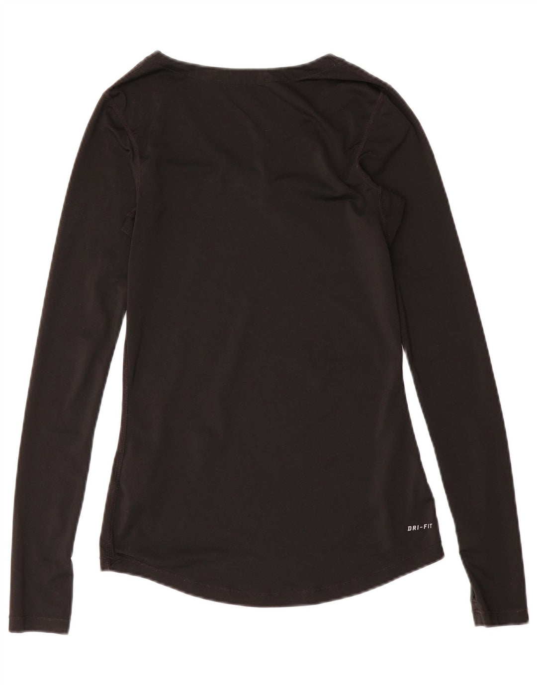 Nike Haut Dri Fit à manches longues pour femme UK 8 Small Noir Polyester